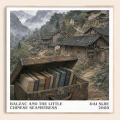 Balzac and the Little Chinese Seamstress literary book poster by Dai Sijie – framed literary art print