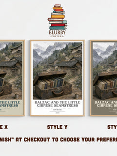 Balzac and the Little Chinese Seamstress book cover print framed by window – literary home decor