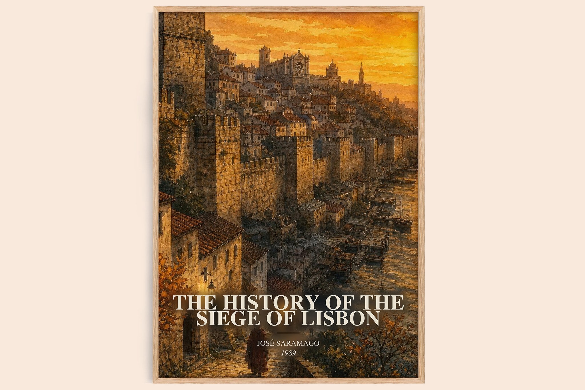 History of the Siege of Lisbon Book Watercolour Illustration – J.