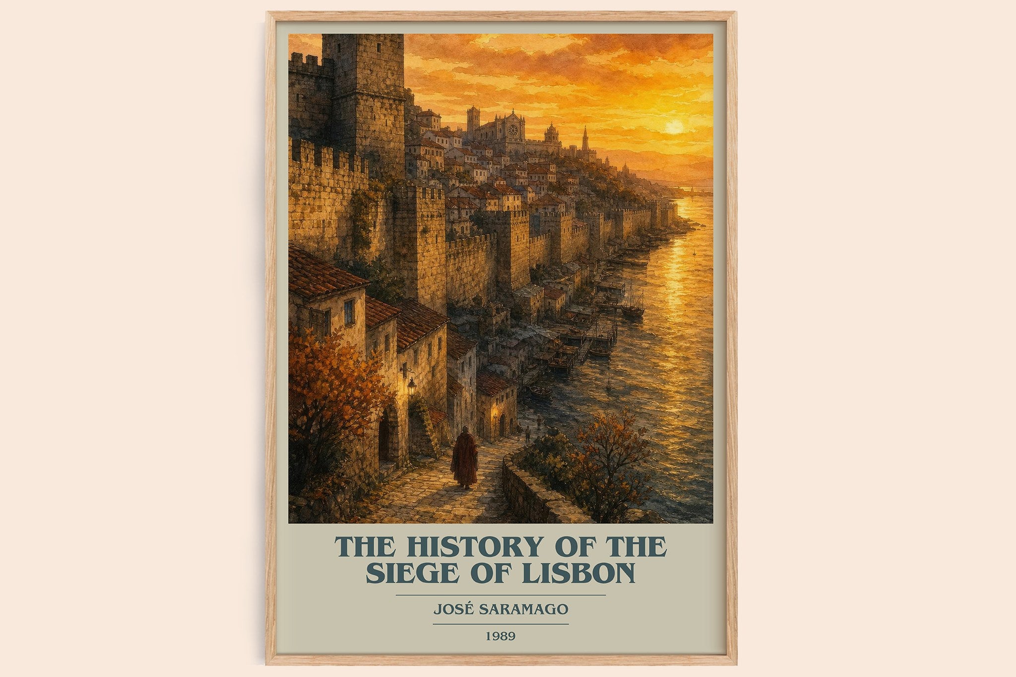 The History of the Siege of Lisbon Book Cover Poster by José Saramago