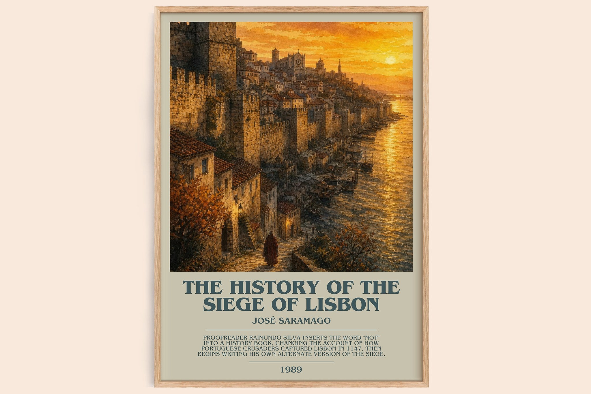The History of the Siege of Lisbon Bookish Wall Art by José Saramago