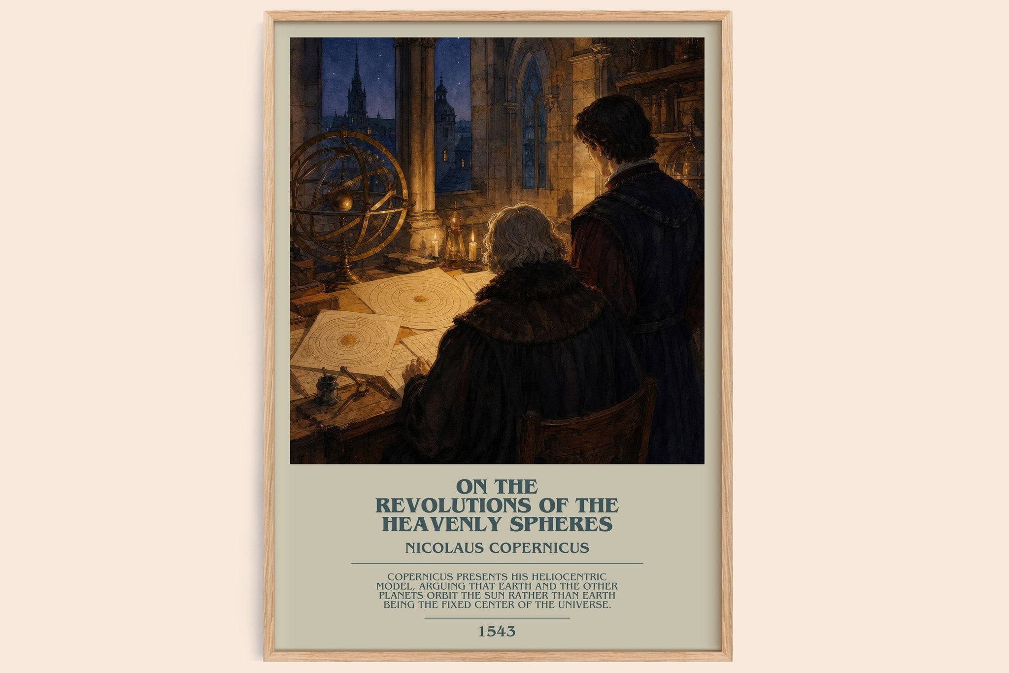 On the Revolutions of the Heavenly Spheres Bookish Wall Art by Nicolaus Copernicus