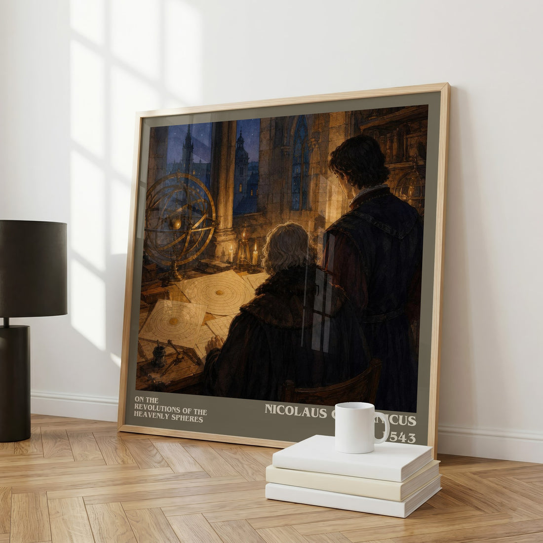On the Revolutions of the Heavenly Spheres literary art print colour and style options – Nicolaus Copernicus book art