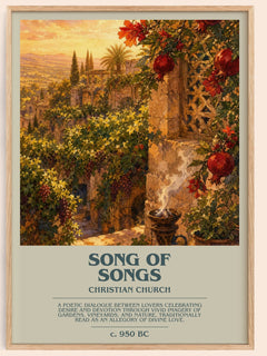 Song of Songs bookish book poster by Christian Church – framed literary art print