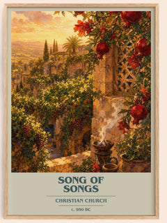Song of Songs book cover book poster by Christian Church – framed literary art print