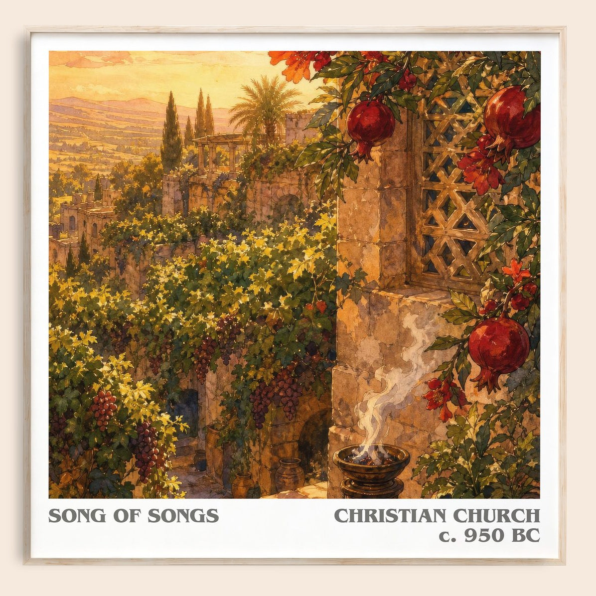Song of Songs literary book poster by Christian Church – framed literary art print
