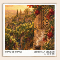 Song of Songs literary book poster by Christian Church – framed literary art print