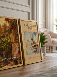 Song of Songs watercolour print framed by window – literary home decor