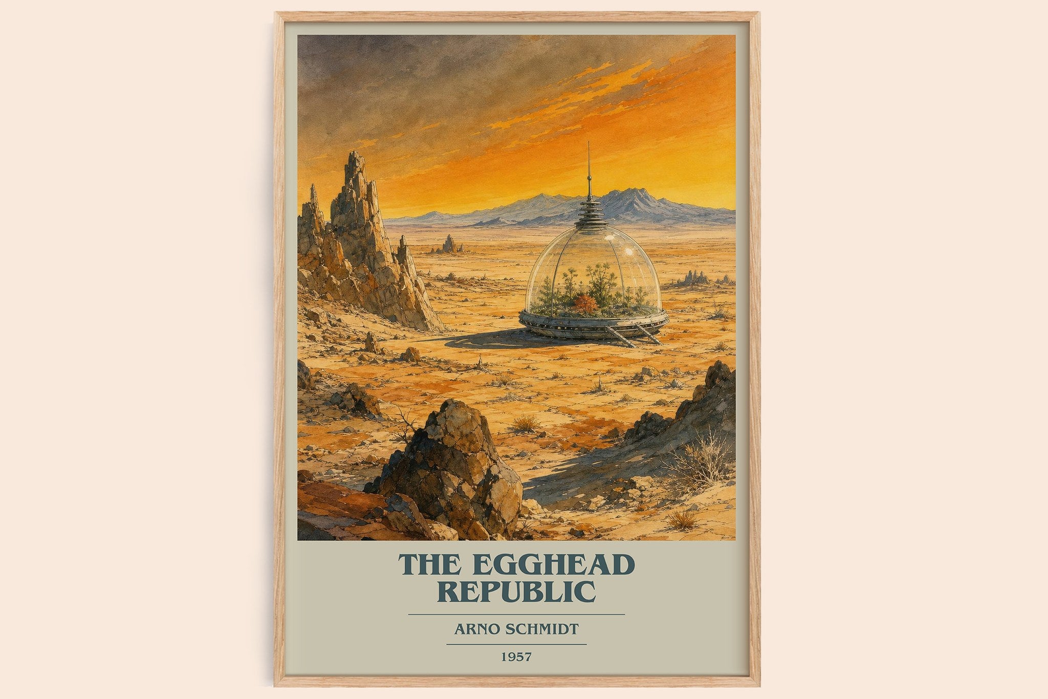 The Egghead Republic Book Cover Poster by Arno Schmidt