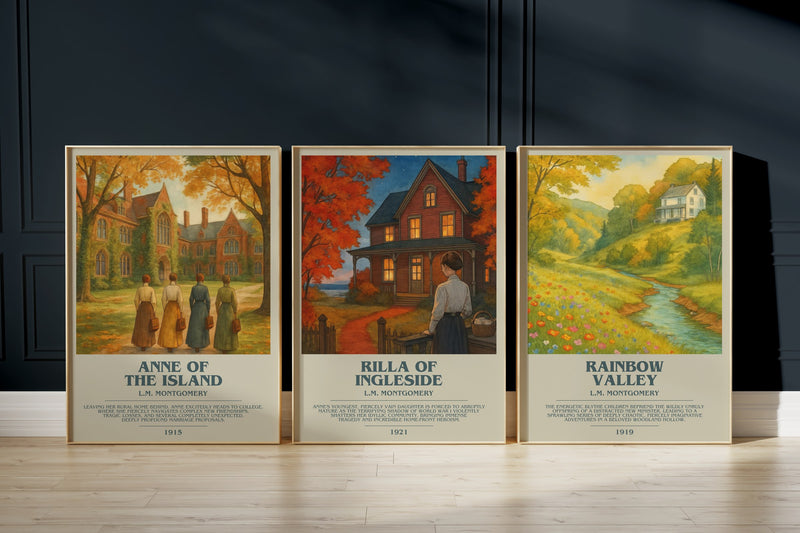 Anne of Green Gables II: Anne Of The Island, Rilla Of Ingleside, Rainbow Valley framed art prints