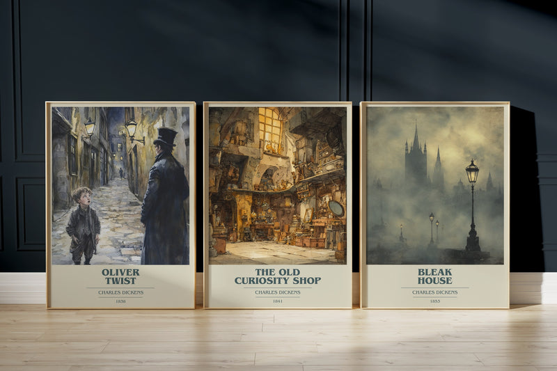 Dickens Classics: Oliver Twist, The Old Curiosity Shop, Bleak House framed art prints