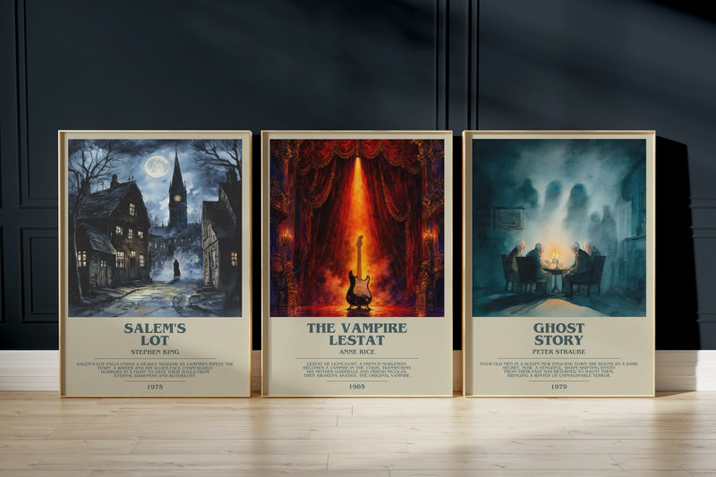 Classic Horror: Salem'S Lot, The Vampire Lestat, Ghost Story framed art prints