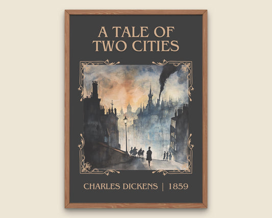A Tale of Two Cities by Charles Dickens High Quality Poster Print. Fast, Free Delivery Wall Art. Author and Blurb Book Artwork