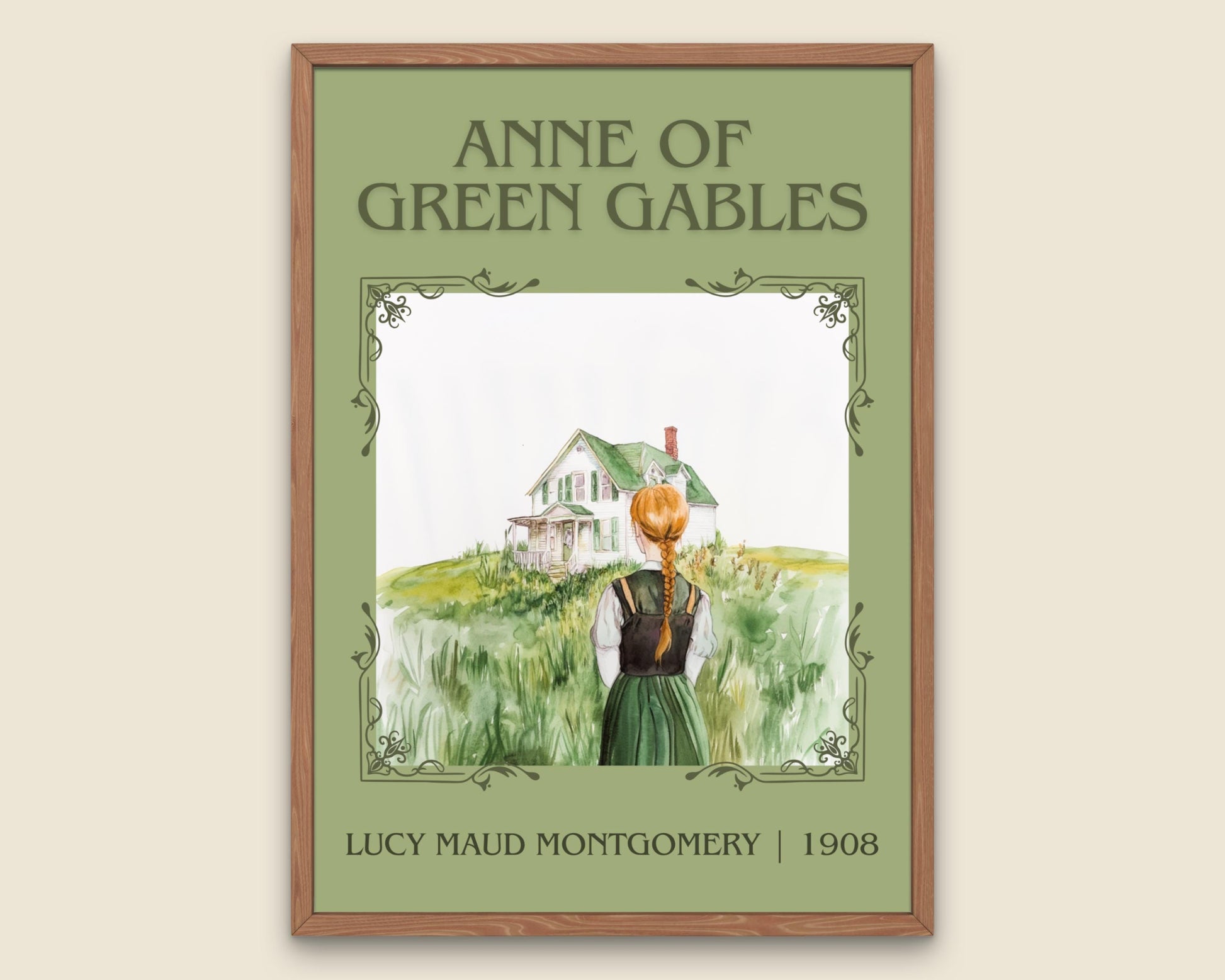 Anne Of Green Gables by Lucy Maud Montgomery High Quality Poster Print. Fast, Free Delivery Wall Art. Author and Blurb Book/Novel Artwork
