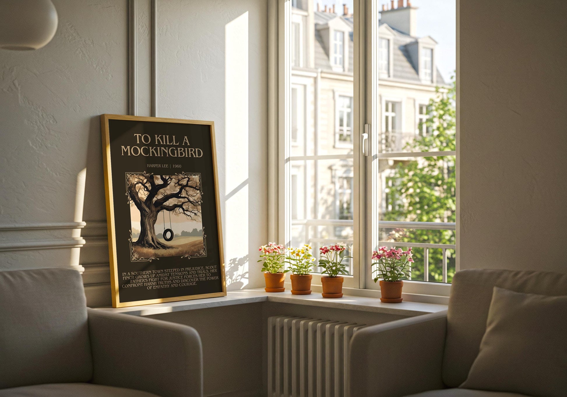 To Kill a Mockingbird by Harper Lee Descriptive, High Quality Poster Print. Free Delivery Wall Art. Author and Blurb Book/Novel Artwork