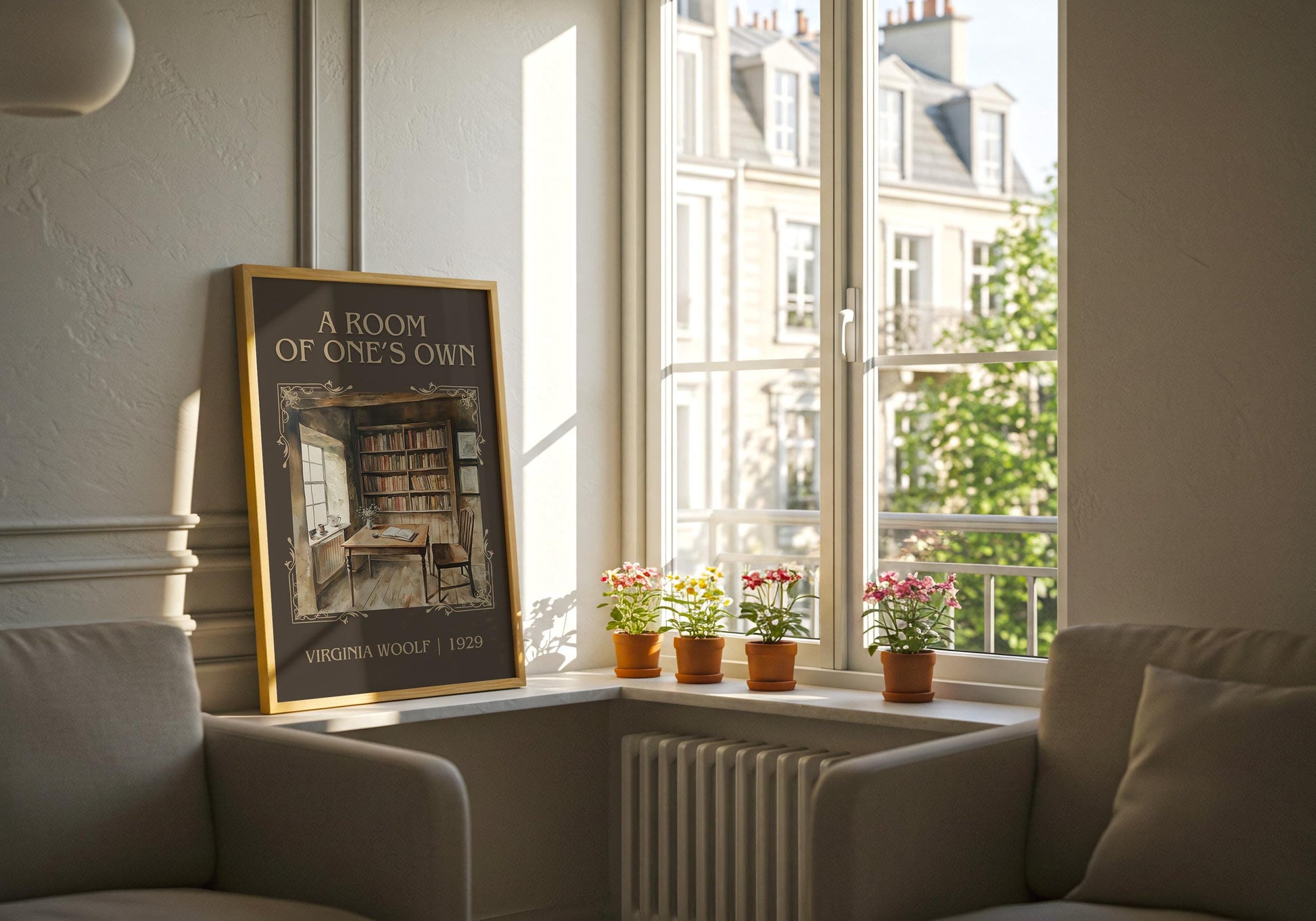 A Room Of One's Own by Virginia Woolf High Quality Poster Print. Free Delivery Wall Art. Author and Blurb Book/Novel Artwork