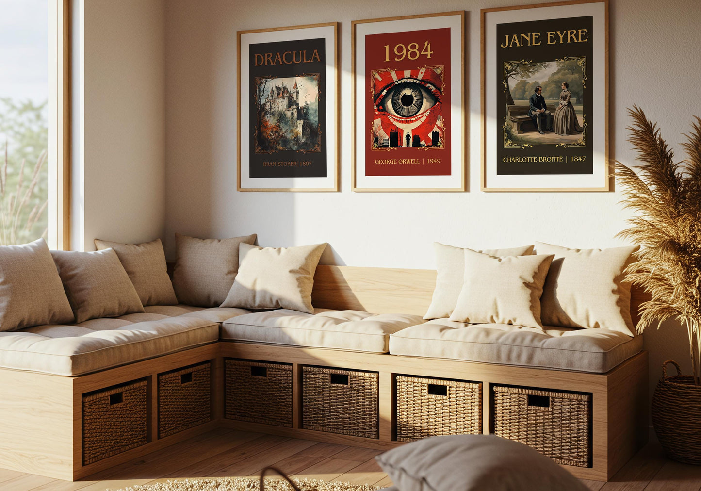 1984 by George Orwell High Quality Poster Print. Fast, Free Delivery Wall Art. Author and Blurb Book/Novel Artwork. Free Custom