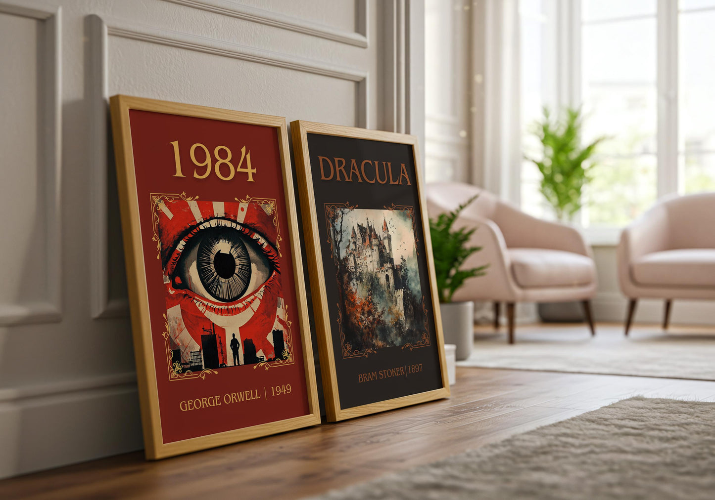 1984 by George Orwell High Quality Poster Print. Fast, Free Delivery Wall Art. Author and Blurb Book/Novel Artwork. Free Custom
