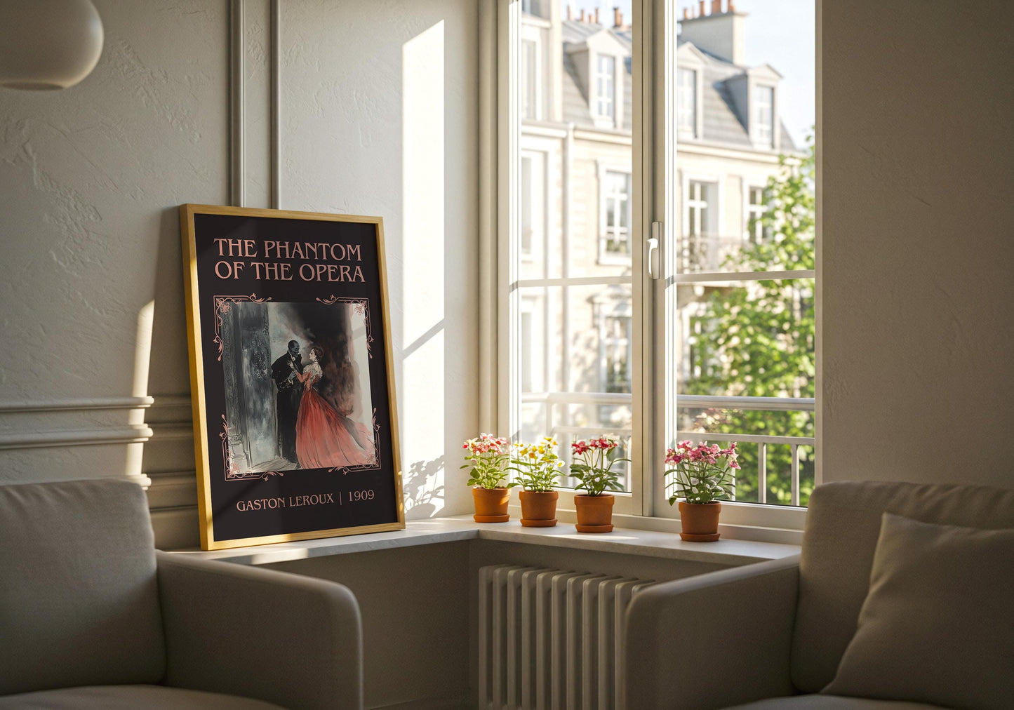 The Phantom Of The Opera by Gaston Leroux High Quality Poster Print. Fast Delivery Wall Art.Title,Author Book/Novel Artwork.Minimalist Clean