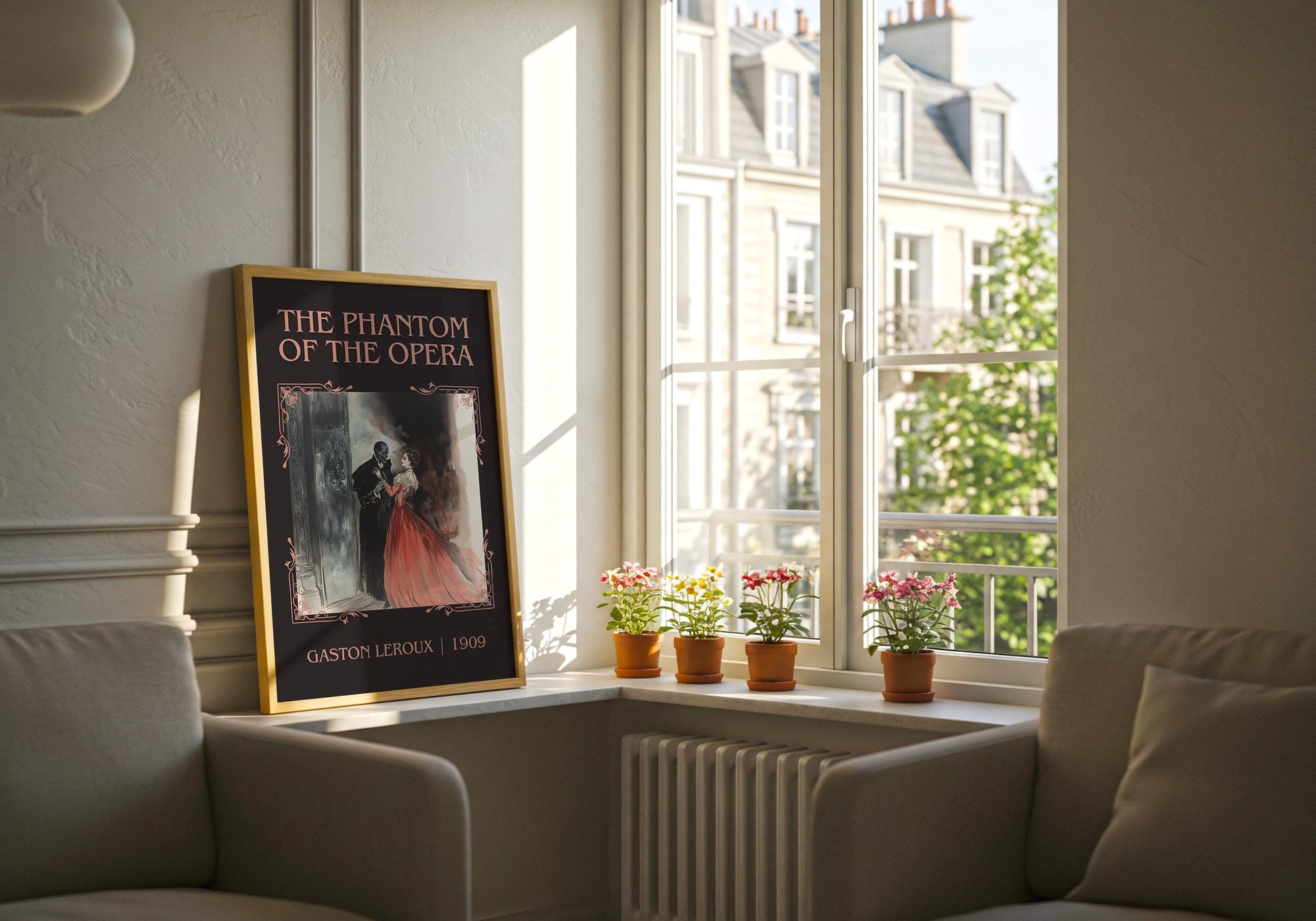 The Phantom Of The Opera by Gaston Leroux High Quality Poster Print. Fast Delivery Wall Art.Title,Author Book/Novel Artwork.Minimalist Clean