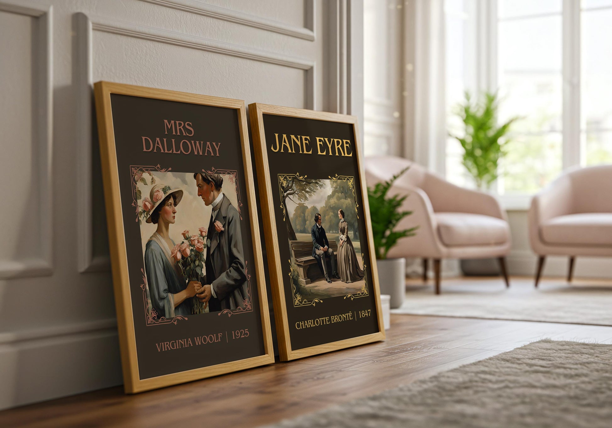 Jane Eyre by Charlotte Bronte High Quality Poster Print. Fast, Free Delivery Wall Art. Author, Title Book/Novel Artwork. Minimalist