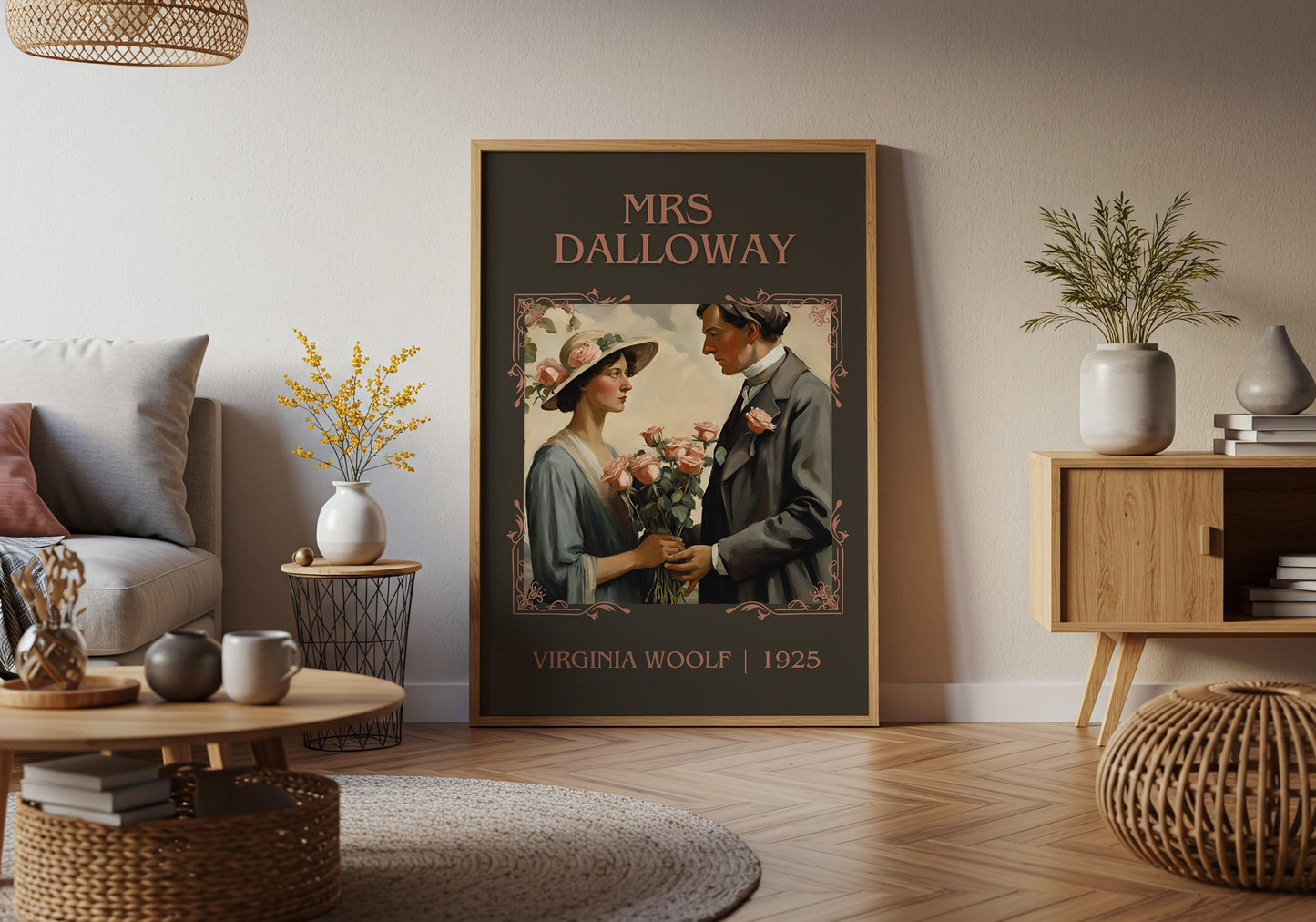 Mrs Dalloway by Virginia Woolf High Quality Poster Print. Fast, Free Delivery Wall Art. Author, Title Book/Novel Artwork. Minimalist