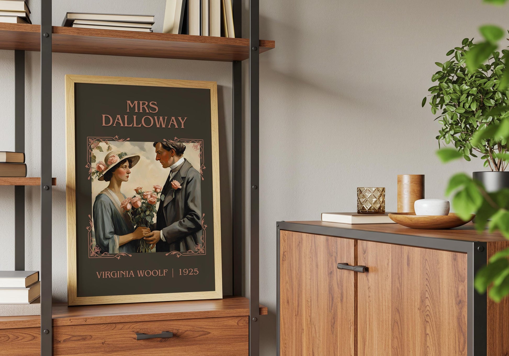 Mrs Dalloway by Virginia Woolf High Quality Poster Print. Fast, Free Delivery Wall Art. Author, Title Book/Novel Artwork. Minimalist