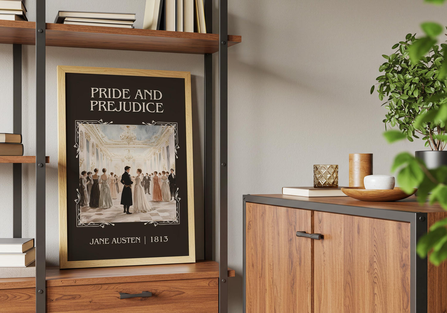 Pride and Prejudice by Jane Austen High Quality Poster Print. Fast, Free Delivery Wall Art. Author, Title Book/Novel Artwork. Minimalist