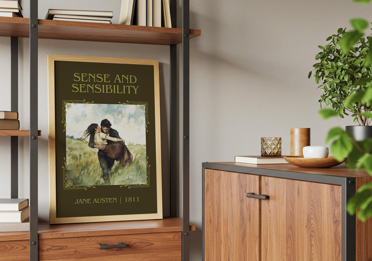 Sense and Sensability by Jane Austen High Quality Poster Print. Fast, Free Delivery Wall Art. Author, Title Book/Novel Artwork. Minimalist