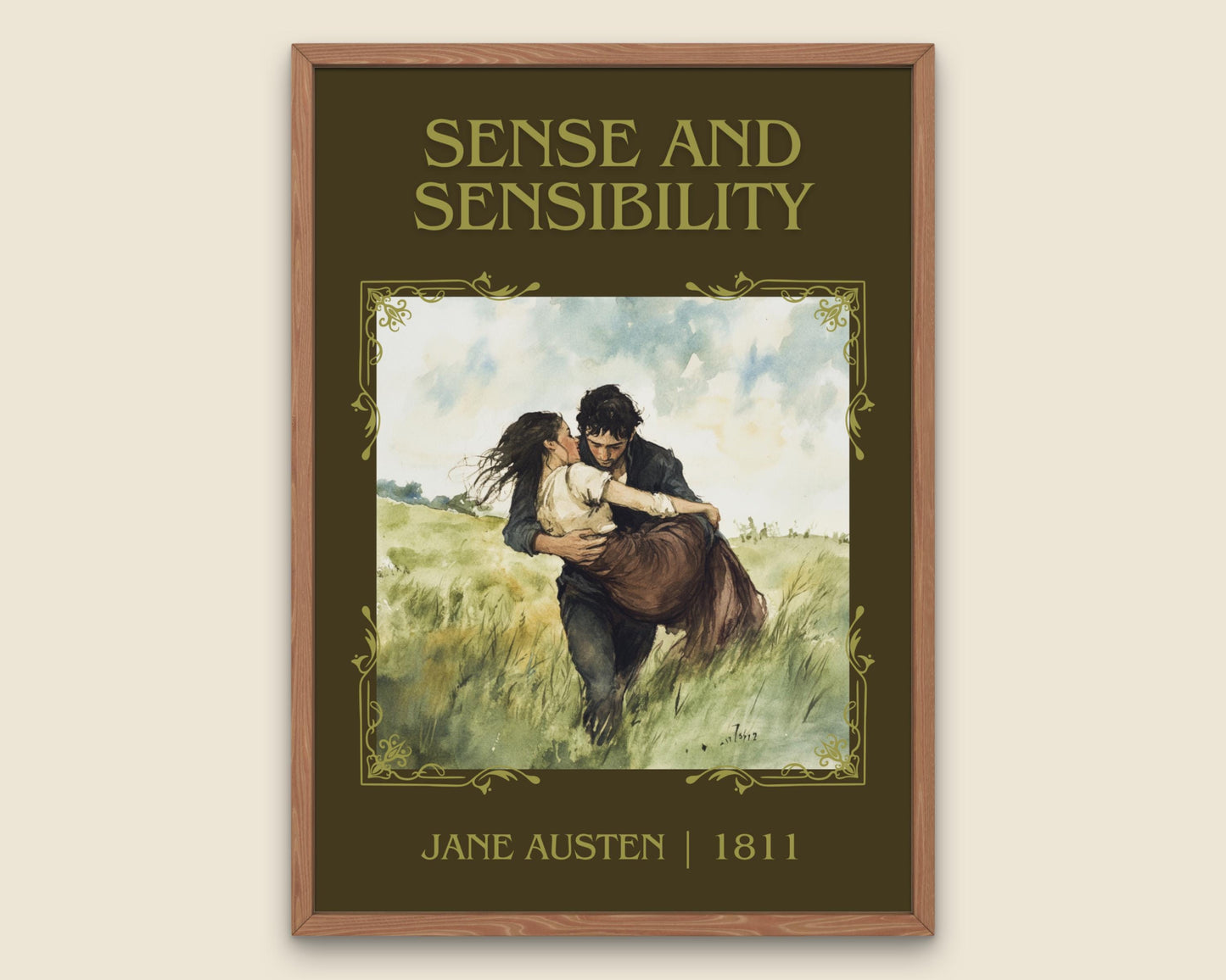 Sense and Sensability by Jane Austen High Quality Poster Print. Fast, Free Delivery Wall Art. Author, Title Book/Novel Artwork. Minimalist