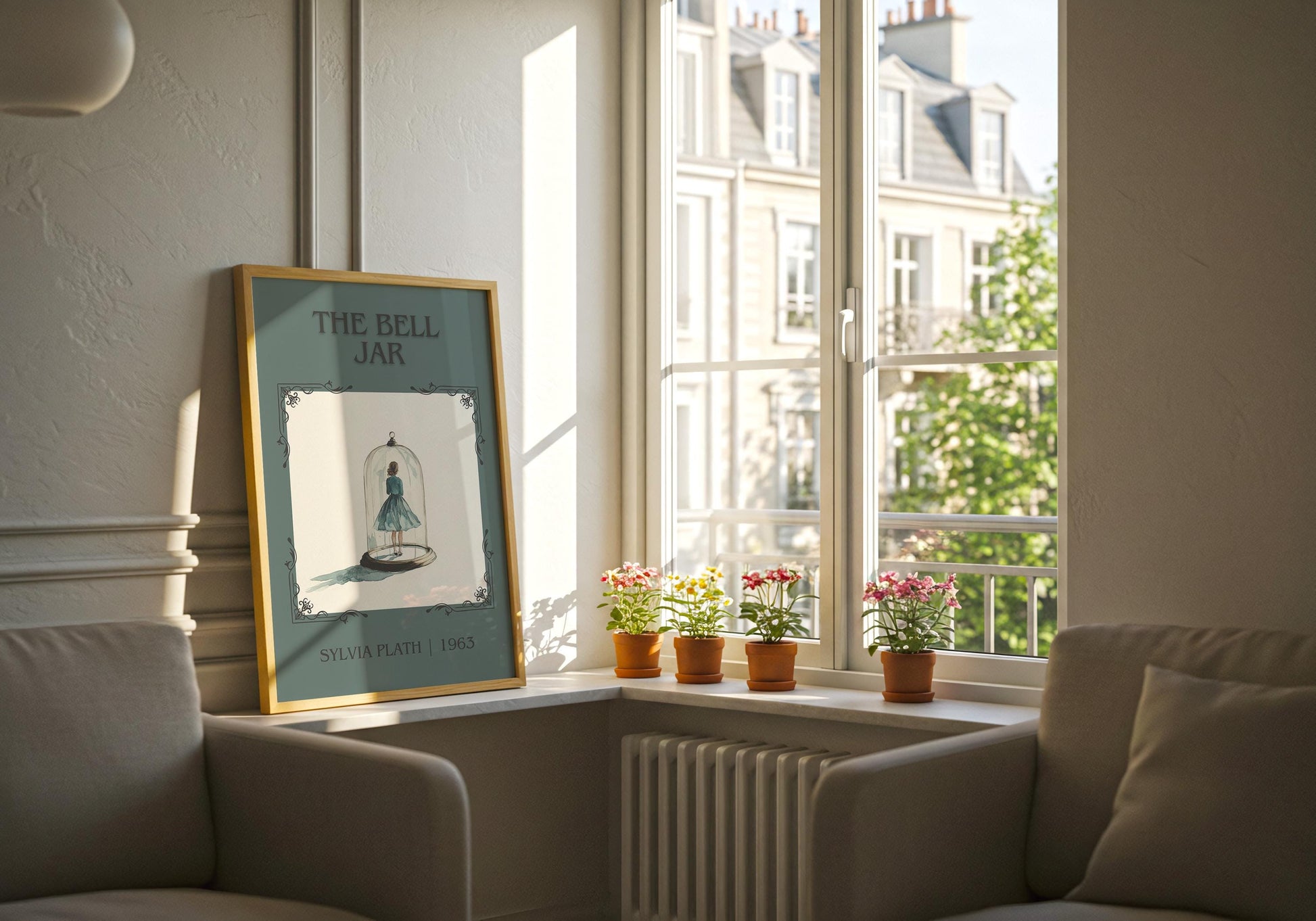 The Bell Jar by Sylvia Plath High Quality Poster Print. Fast, Free Delivery Wall Art. Author, Title Book/Novel Artwork. Minimalist