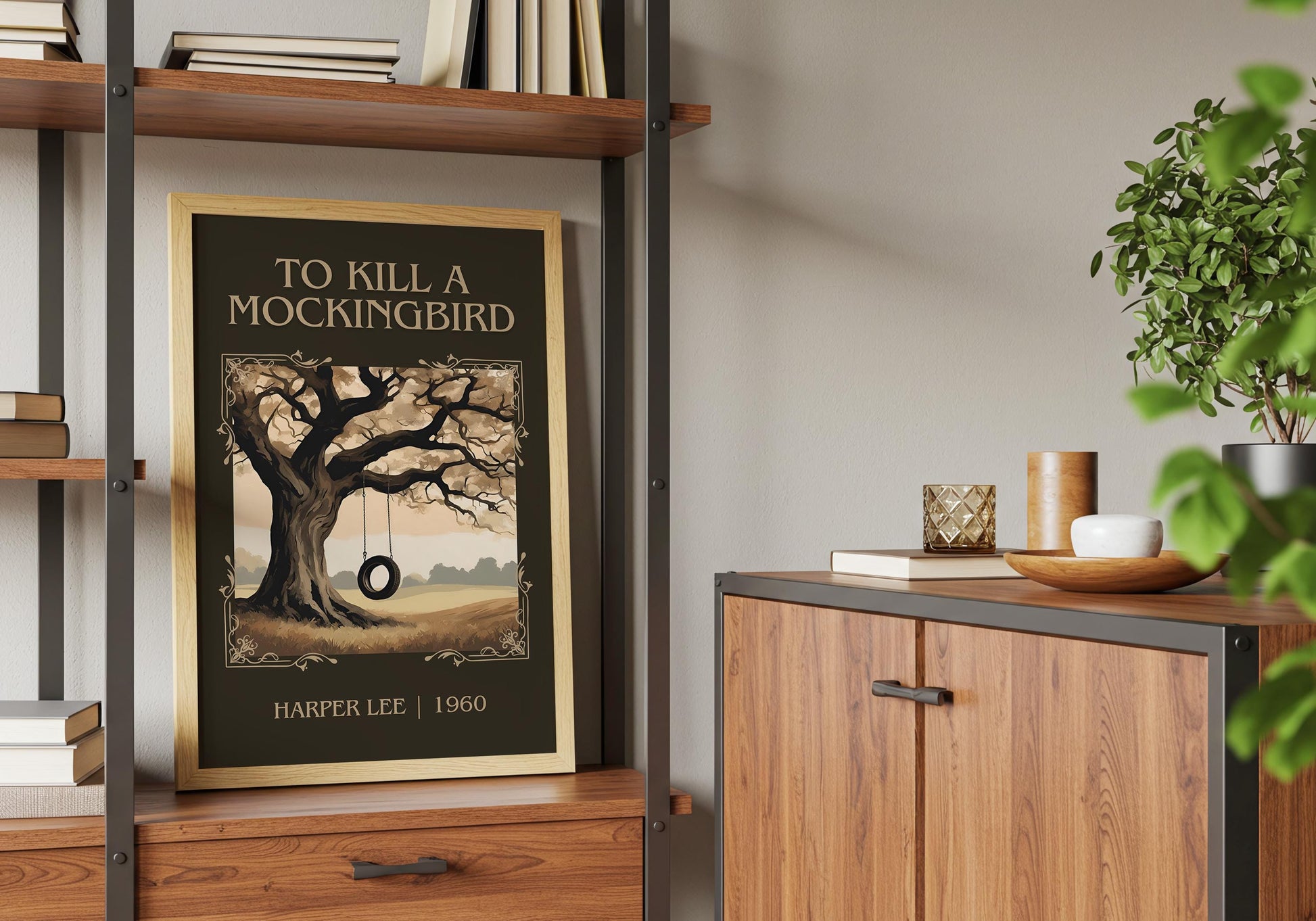 To Kill A Mockingbird by Harper Lee High Quality Poster Print. Free Delivery Wall Art. Author&Title Graphic Book/Novel Minimalist Home Art