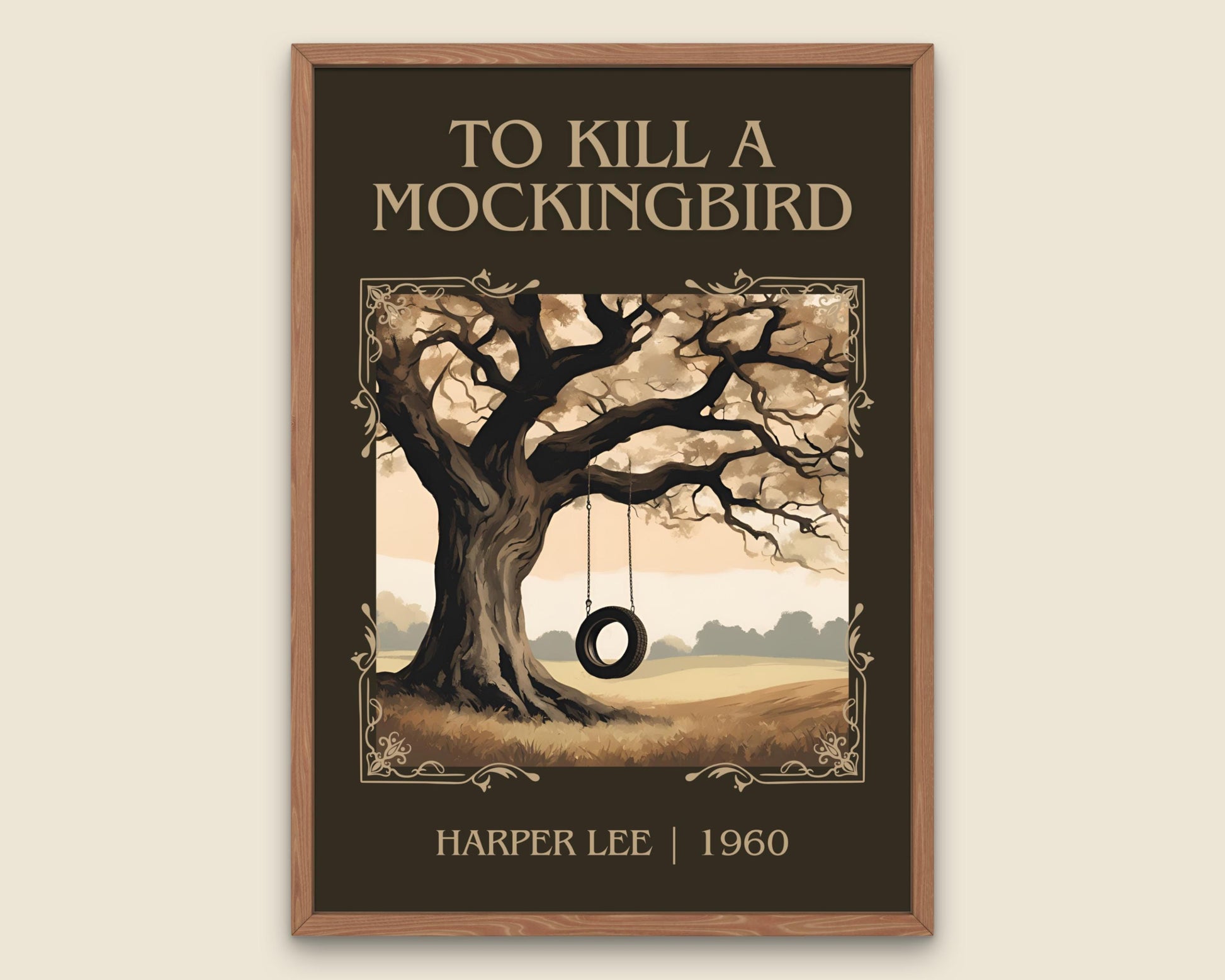 To Kill A Mockingbird by Harper Lee High Quality Poster Print. Free Delivery Wall Art. Author&Title Graphic Book/Novel Minimalist Home Art