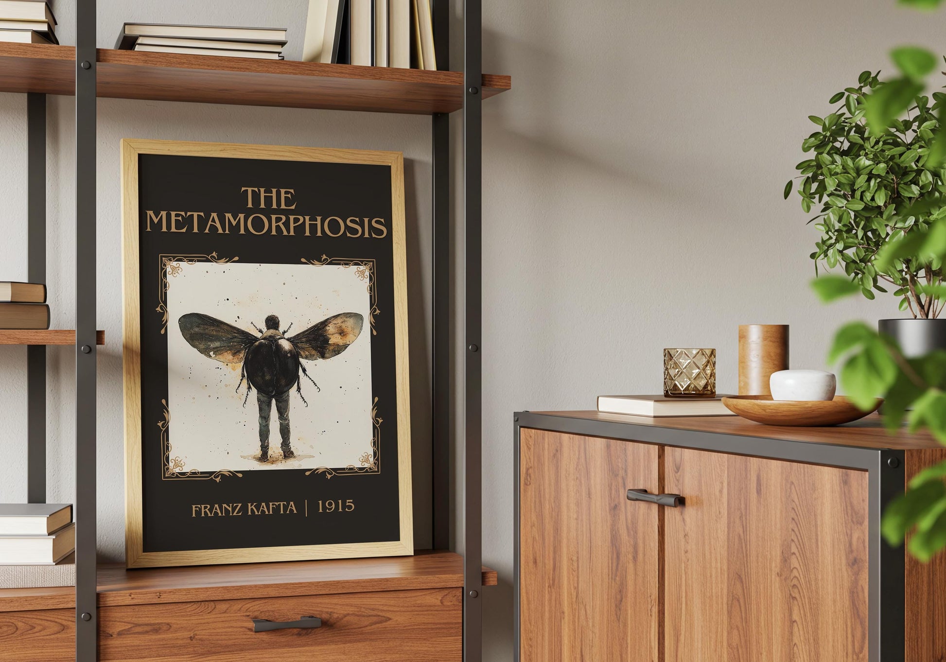The Metamorphosis by Franz Kafta High Quality Poster Print. Fast, Free Delivery Wall Art. Author & Title Book/Novel Artwork. Minimalist Home