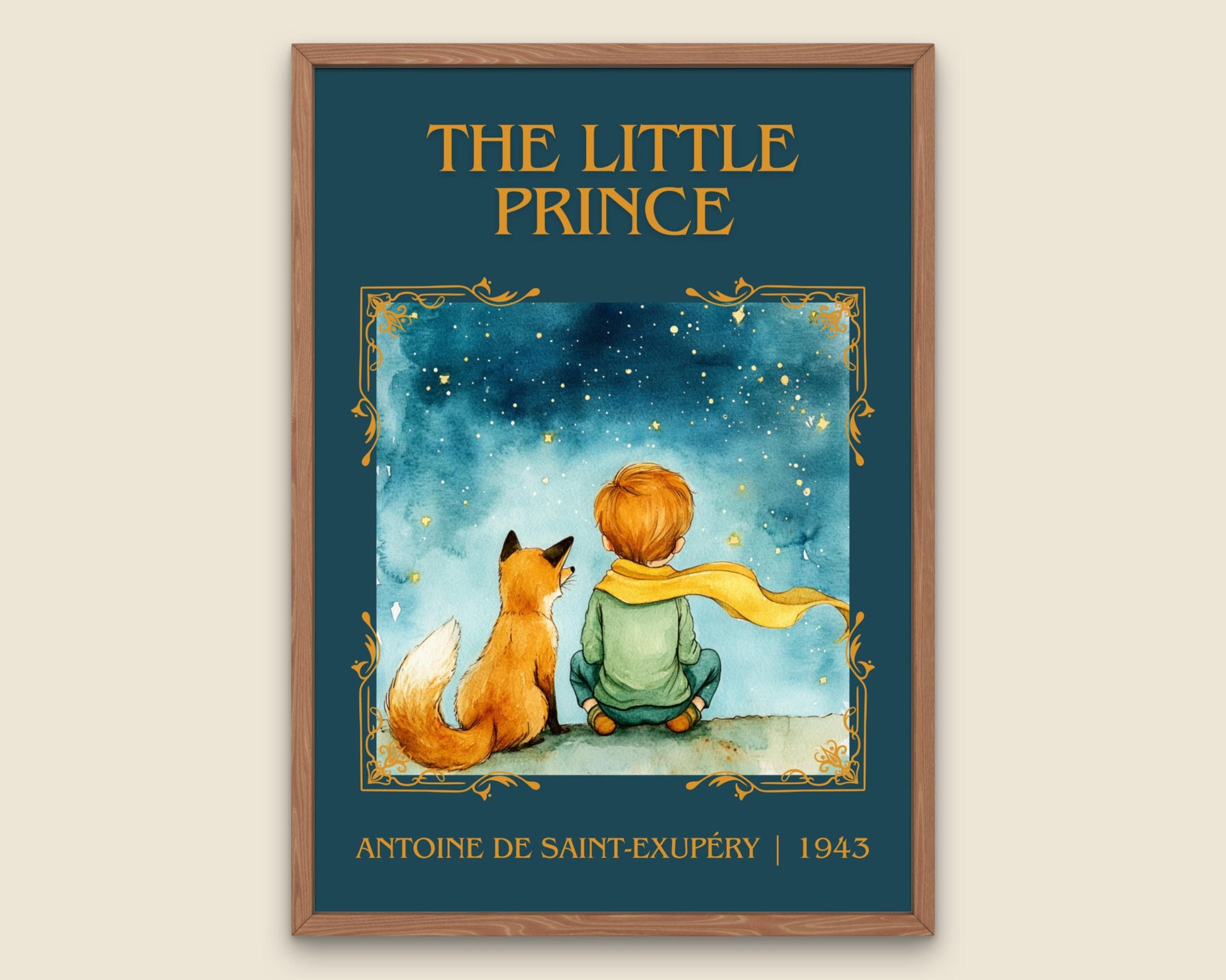 The Little Prince by Antoine de Saint-Exupery High Quality Poster Print. Fast Delivery Wall Art.Title,Author Book/Novel Artwork. Minimalist