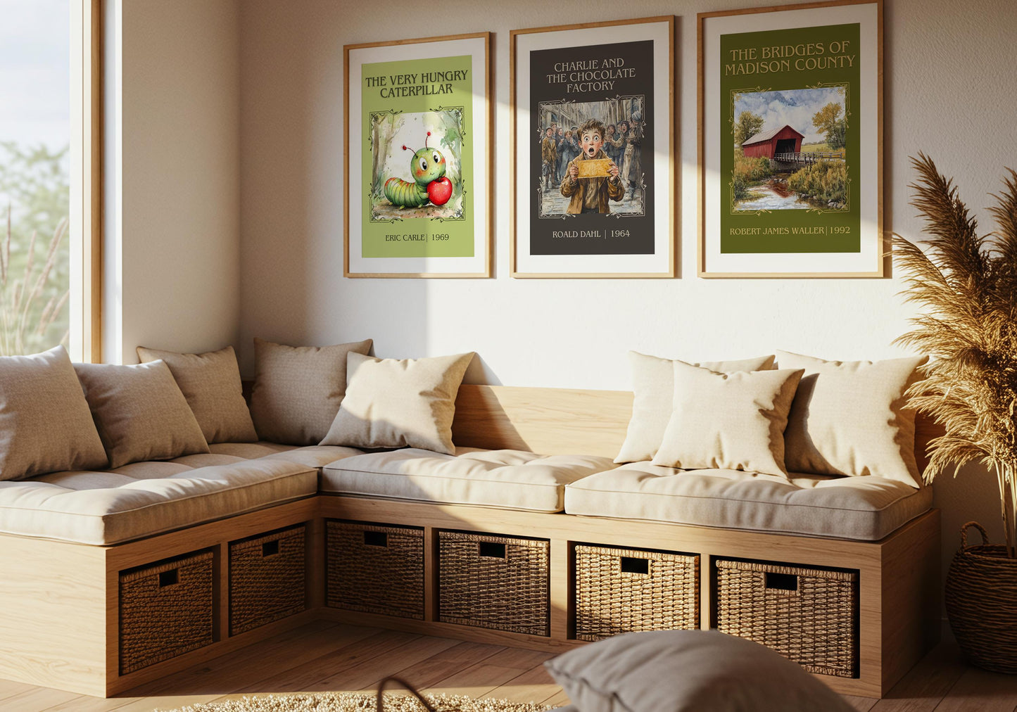 Charlie and The Chocolate Factory by Roald Dahl High Quality Poster Print. Free Delivery Wall Art. Author Book / Novel Artwork Gift Present