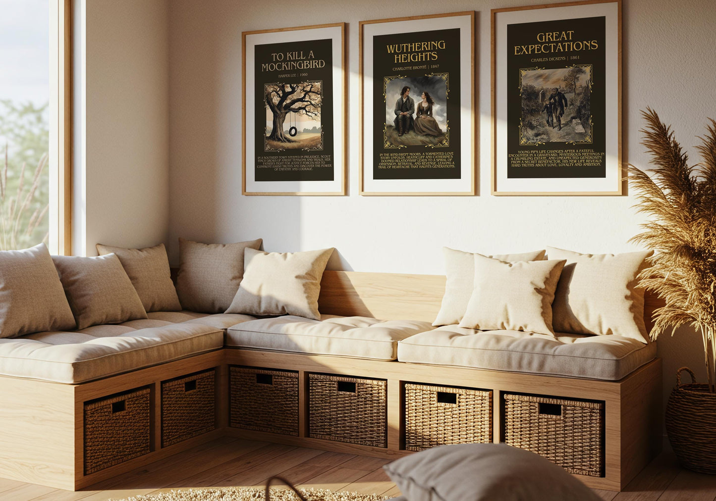 To Kill a Mockingbird by Harper Lee Descriptive, High Quality Poster Print. Free Delivery Wall Art. Author and Blurb Book/Novel Artwork