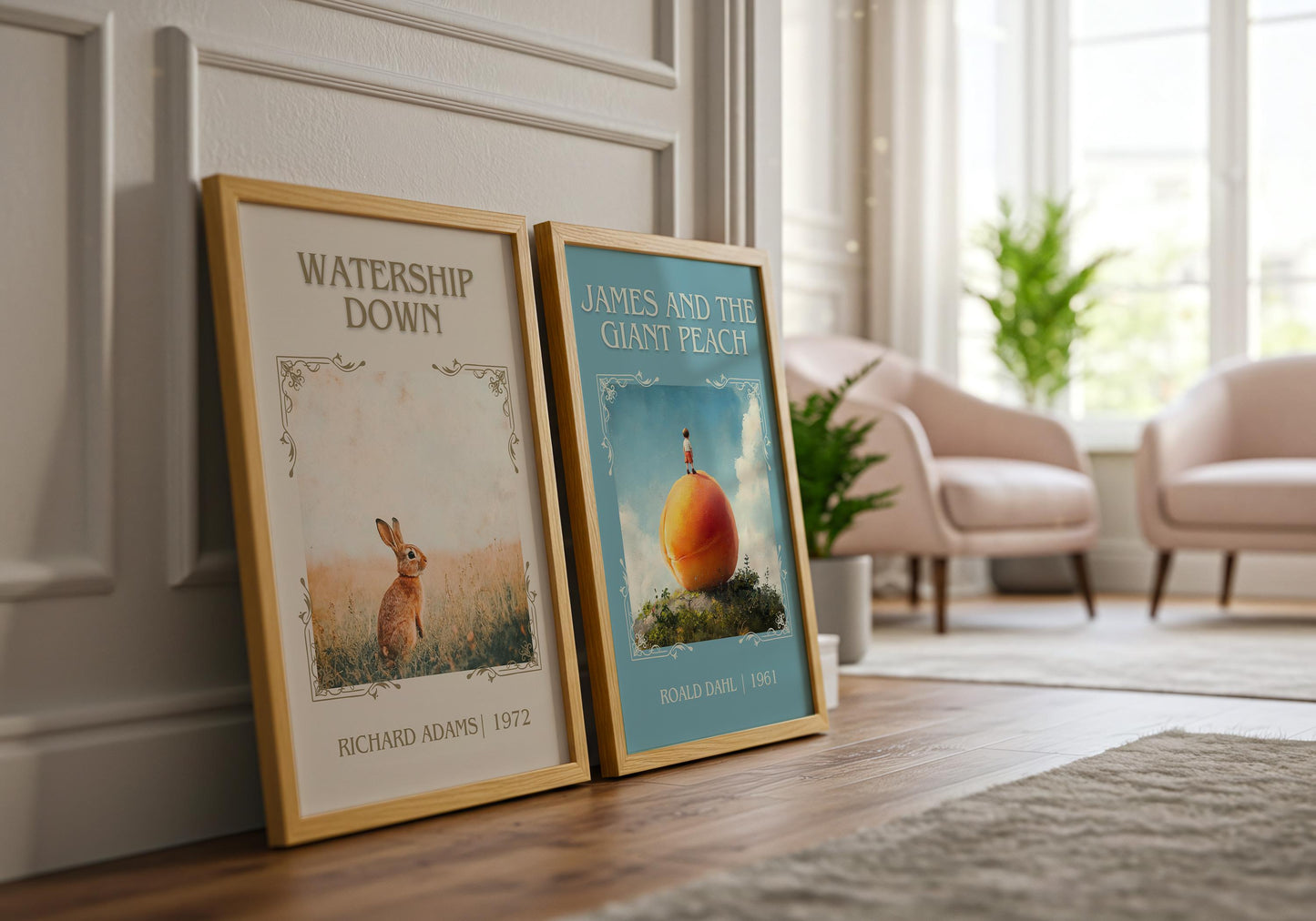 Watership Down by Richard Adams High Quality Poster Print. Free Delivery Wall Art. Author and Blurb Book / Novel Minimalist Art.Kids Gift