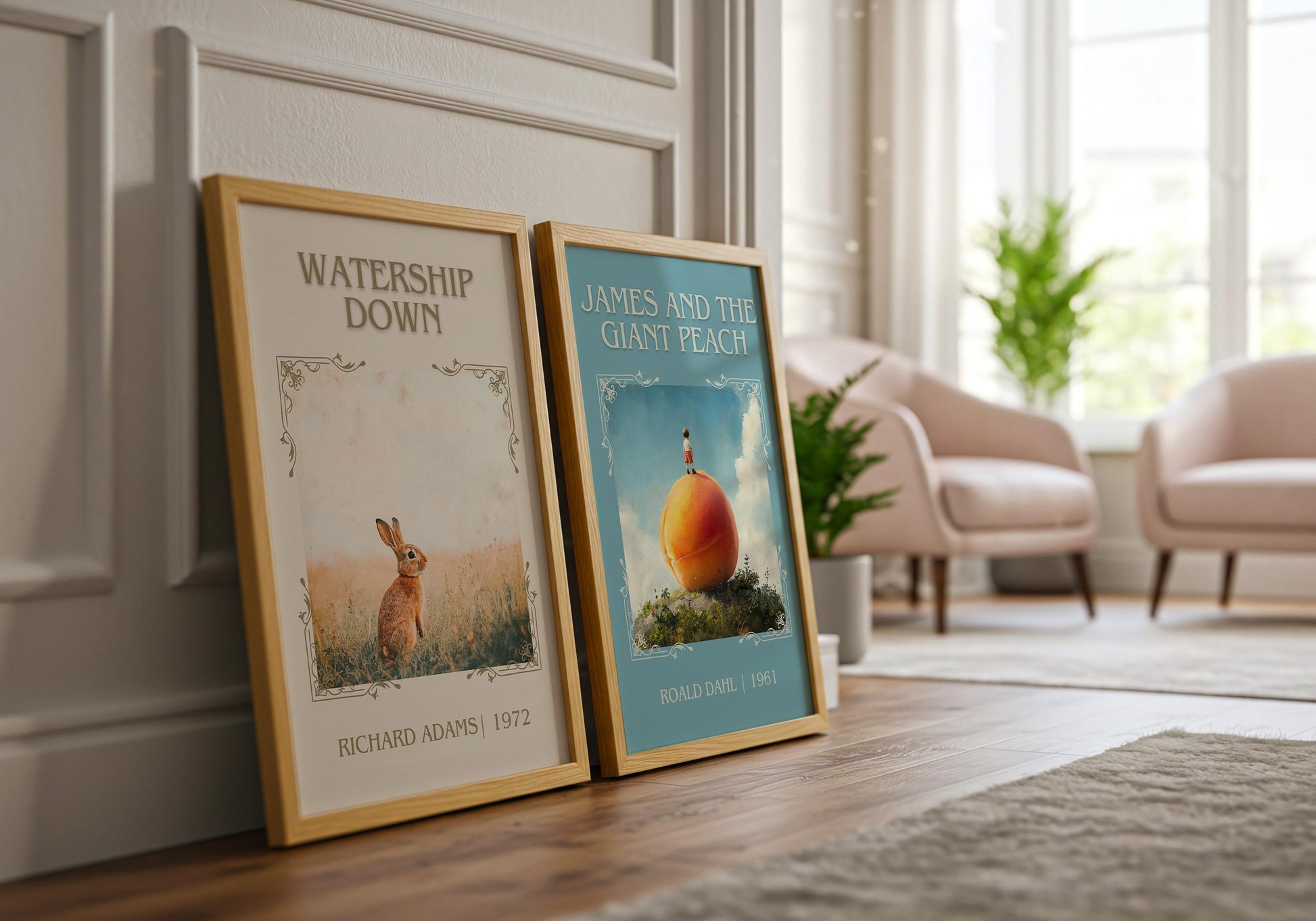 Watership Down by Richard Adams High Quality Poster Print. Free Delivery Wall Art. Author and Blurb Book / Novel Minimalist Art.Kids Gift