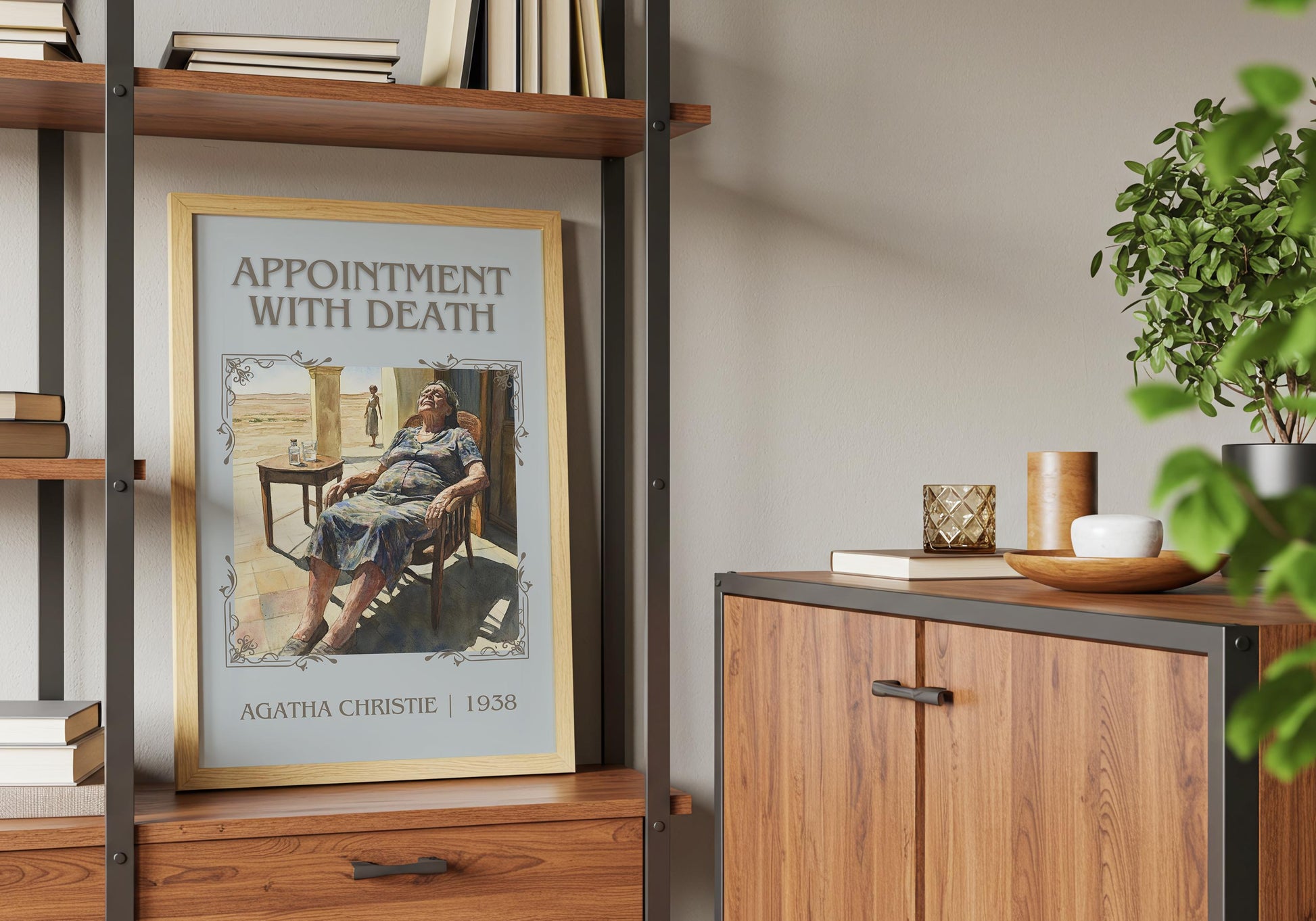 Appointment With Death by Agatha Christie High Quality Poster Print. Free Delivery Wall Art. Author and Blurb Book / Novel Minimalist Art.