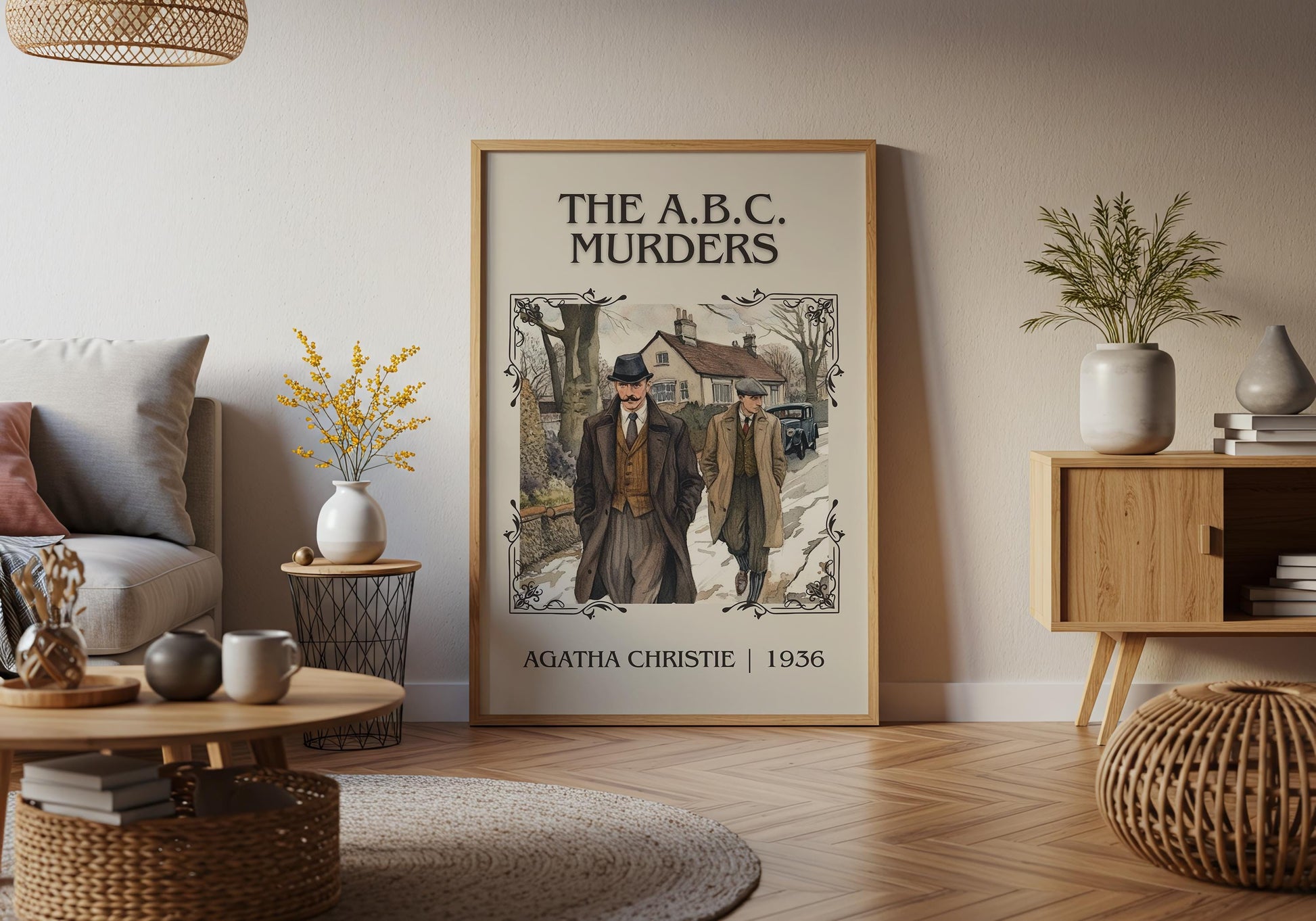 The ABC Murders by Agatha Christie High Quality Poster Print. Free Delivery Wall Art. Author & Blurb Book/Novel Minimalist Art.