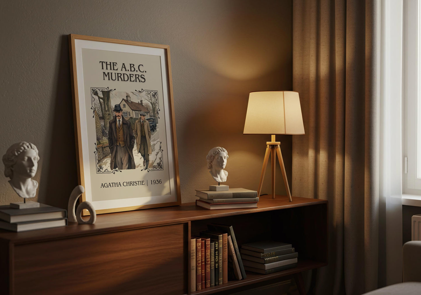 The ABC Murders by Agatha Christie High Quality Poster Print. Free Delivery Wall Art. Author & Blurb Book/Novel Minimalist Art.