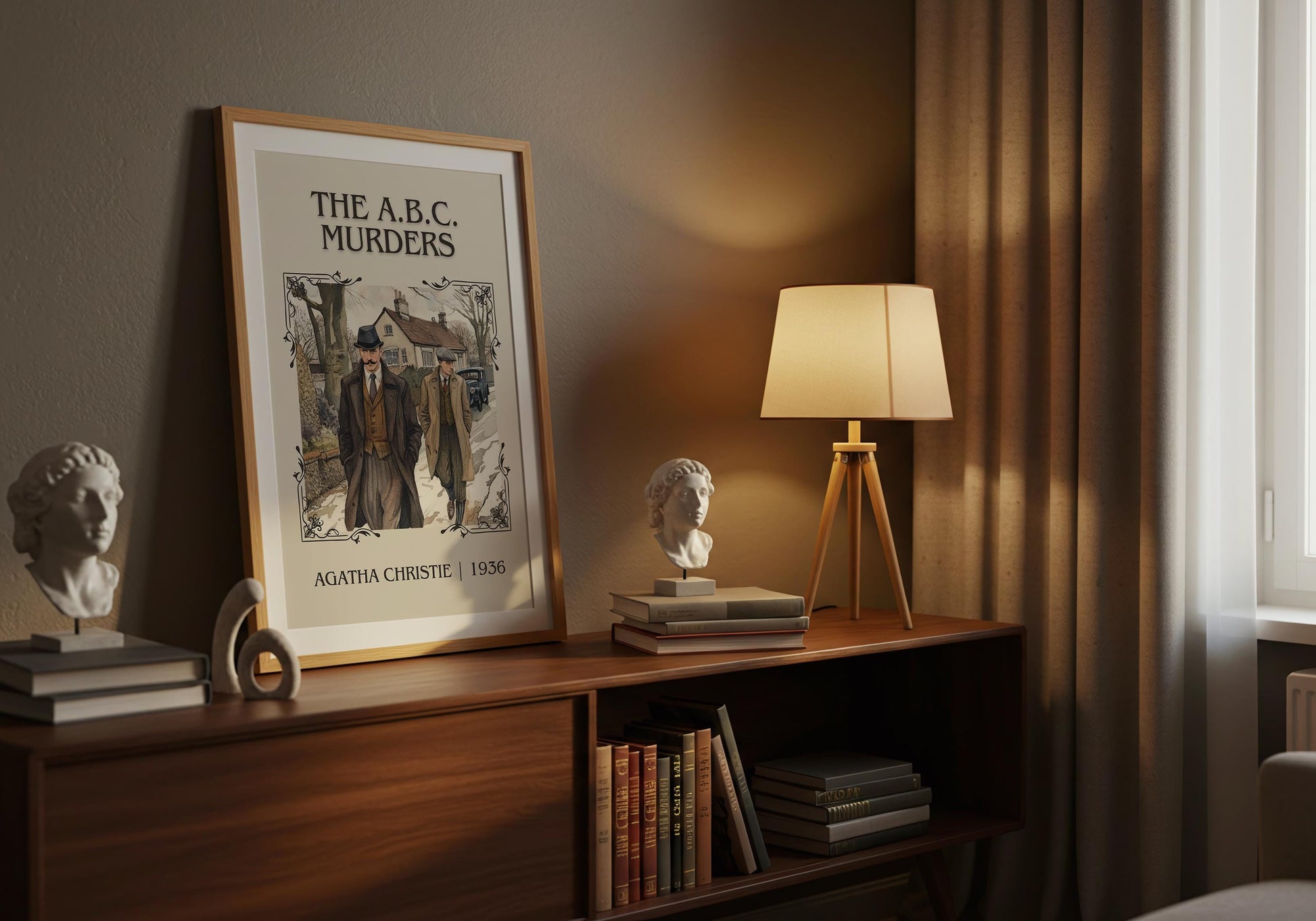 The ABC Murders by Agatha Christie High Quality Poster Print. Free Delivery Wall Art. Author & Blurb Book/Novel Minimalist Art.