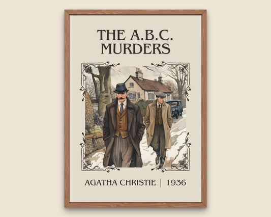 The ABC Murders by Agatha Christie High Quality Poster Print. Free Delivery Wall Art. Author & Blurb Book/Novel Minimalist Art.