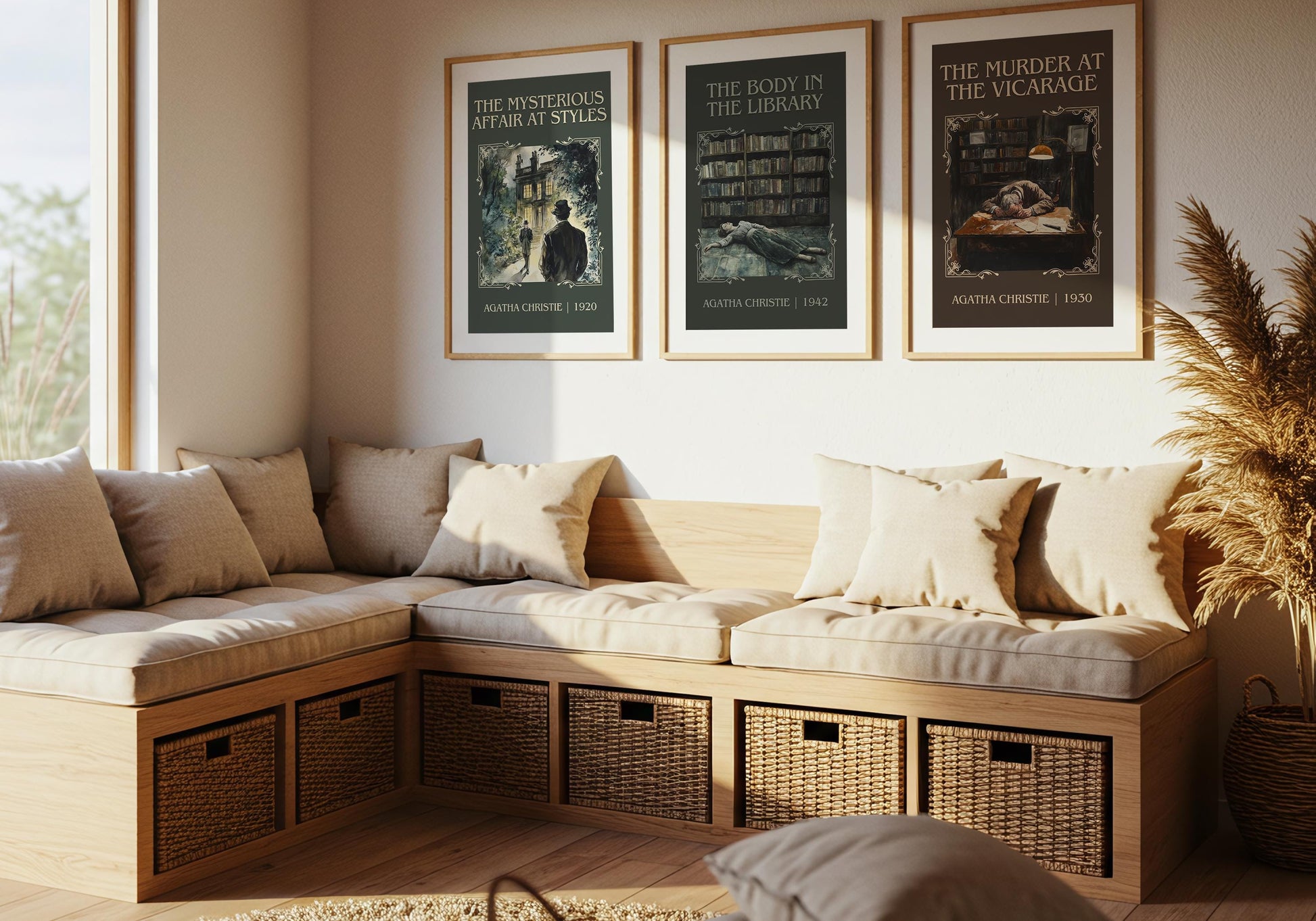 The Body In The Library by Agatha Christie High Quality Poster Print. Free Delivery Wall Art. Author & Blurb Book/Novel Minimalist Art.