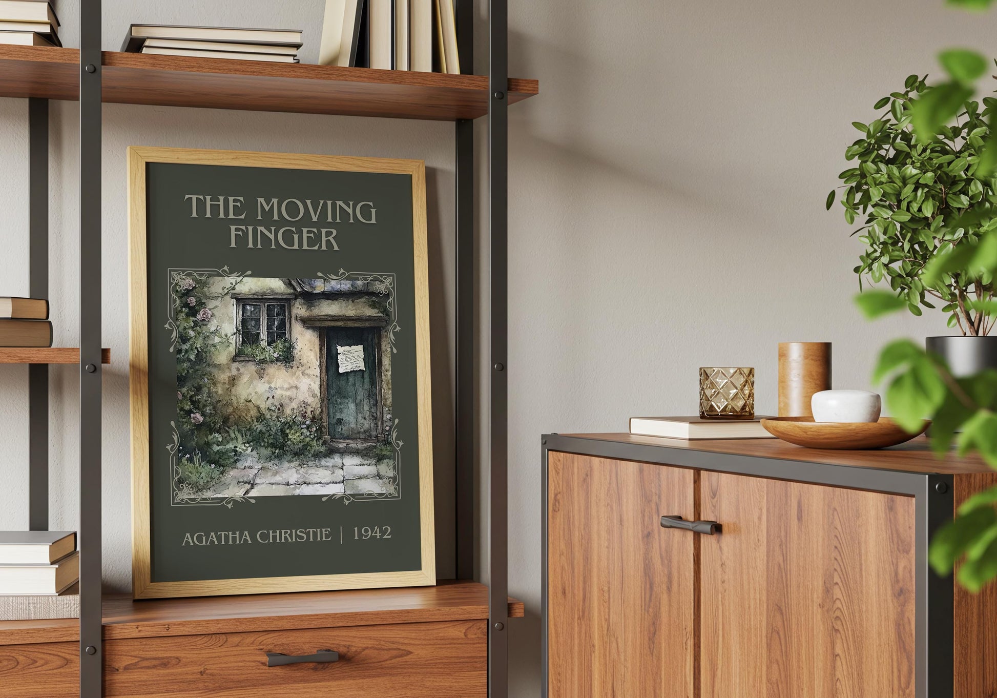 The Moving Finger by Agatha Christie High Quality Poster Print. Free Delivery Wall Art. Author & Blurb Book/Novel Minimalist Art.