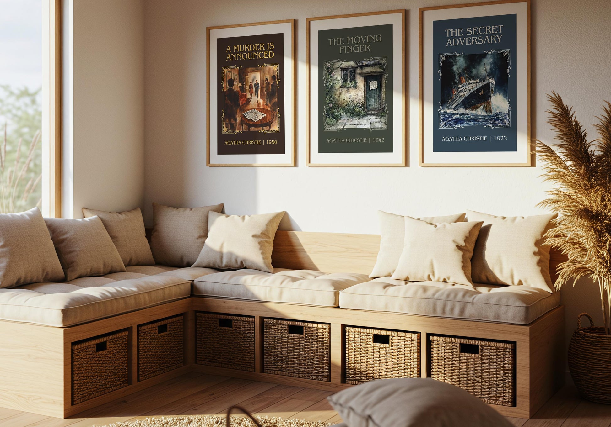 A Murder Is Announced by Agatha Christie High Quality Poster Print. Free Delivery Wall Art. Author & Blurb Book/Novel Minimalist Art Gift