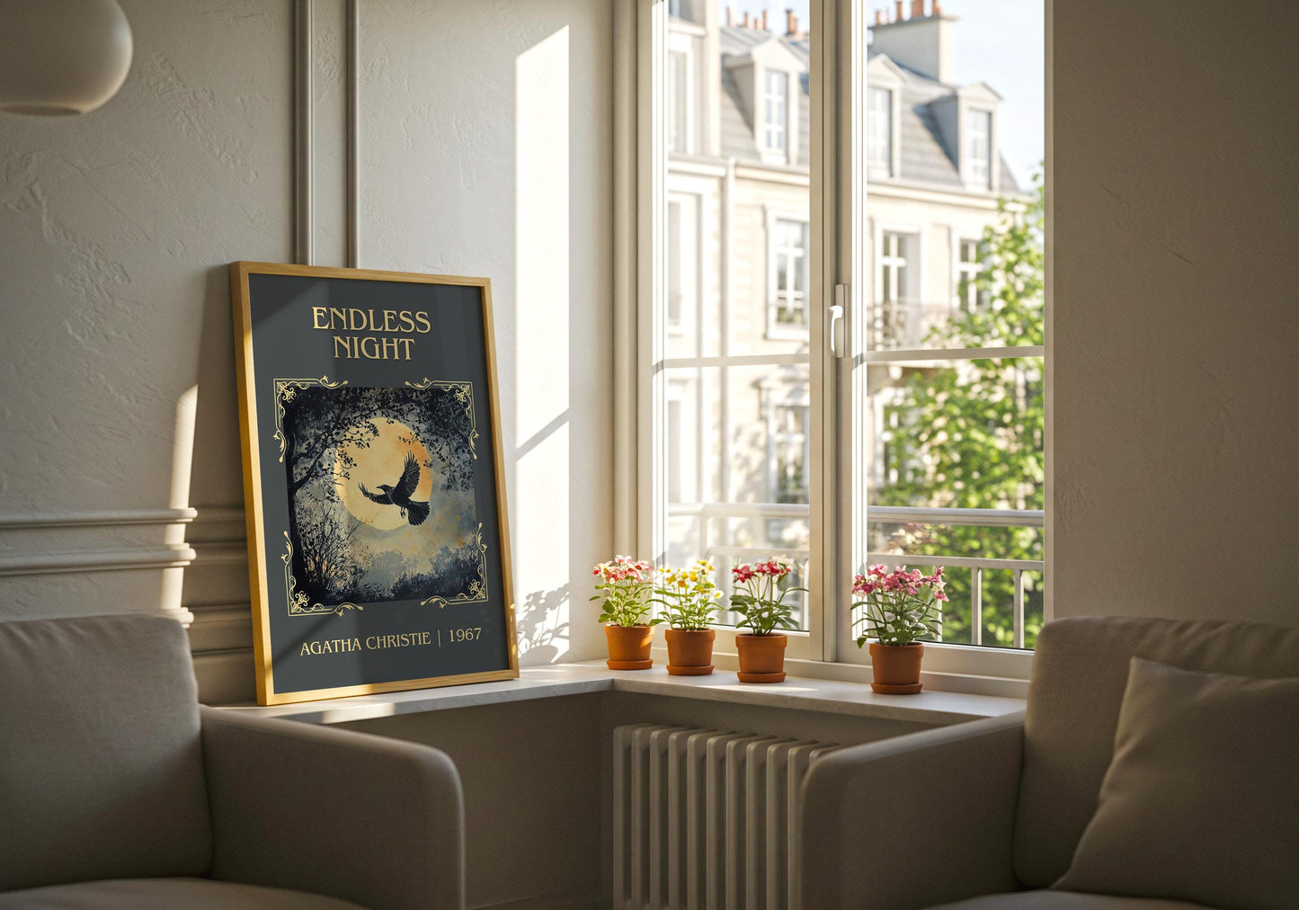 Endless Night by Agatha Christie High Quality Poster Print. Free Delivery Wall Art. Author & Blurb Book/Novel Minimalist Art Gift
