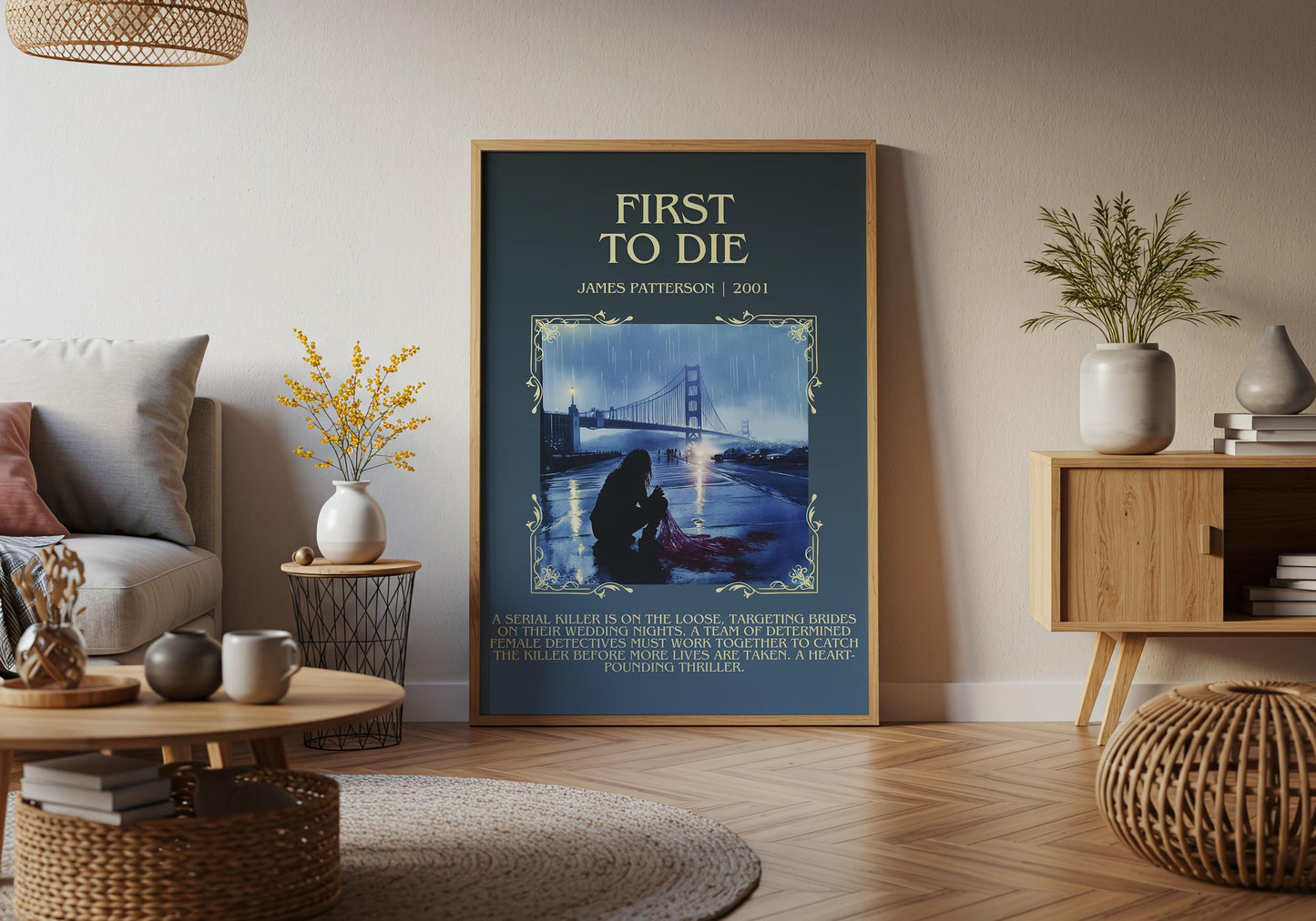 First To Die by James Patterson Descriptive, High Quality Poster Print. Free Delivery Wall Art.Author & Blurb Book Artwork.Book Summary Gift