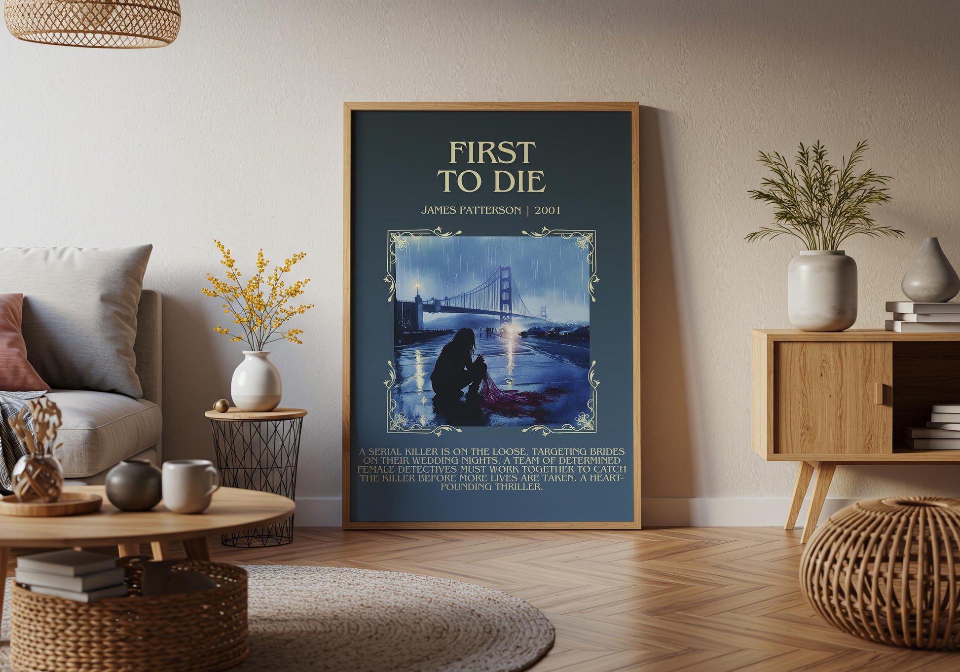First To Die by James Patterson Descriptive, High Quality Poster Print. Free Delivery Wall Art.Author & Blurb Book Artwork.Book Summary Gift